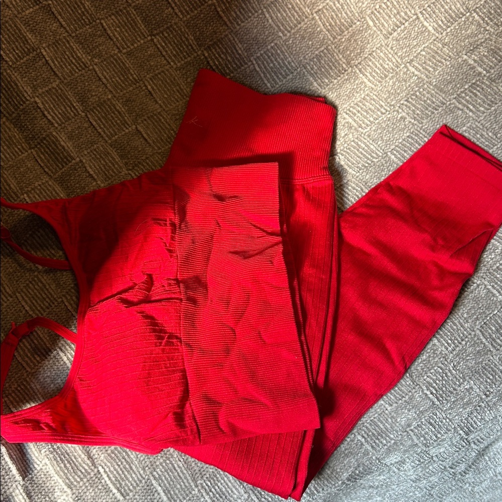 PINK Victoria's Secret Bold Red Activewear Set